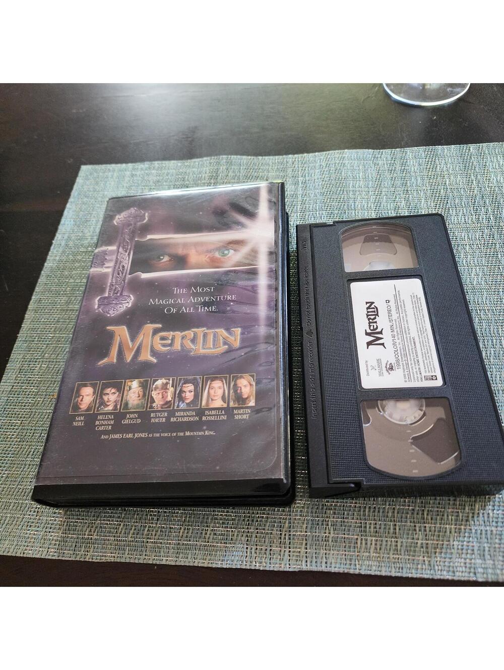 Merlin VHS Tested Excellent Condition Fantasy Mini Series Sam Neill Hallmark